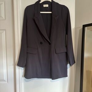 MELLODAY Gray Blazer Tailored Suit Jacket